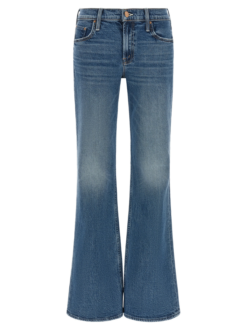 Mother Denim Blue Cotton Bootcut Jeans