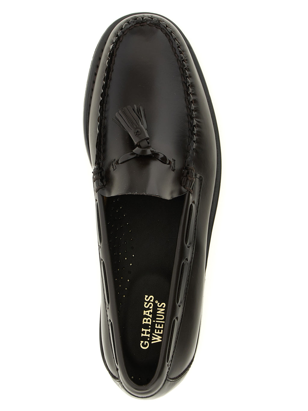 G.H. BASS Brown Cowhide Slip-On Loafers