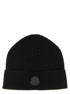 Moncler Black Leather Beanie