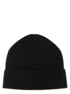 Moncler Black Leather Beanie