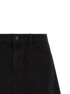 L'Agence Black Cotton Bermuda Shorts