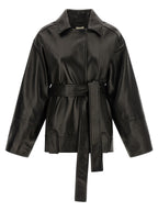 Khaite Black Lamb Leather Leather Jacket