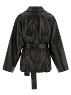 Khaite Black Lamb Leather Leather Jacket