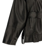 Khaite Black Lamb Leather Leather Jacket