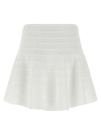 Self-Portrait White Viscose Long Skirt