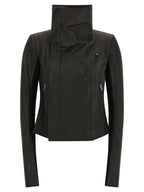 Rick Owens Black Lamb Leather Leather Jacket