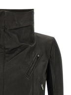 Rick Owens Black Lamb Leather Leather Jacket