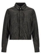 Rick Owens Black Lamb Leather Leather Jacket