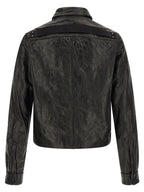 Rick Owens Black Lamb Leather Leather Jacket