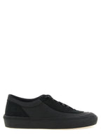 Stone Island Black Cotton Low Top Sneakers