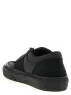 Stone Island Black Cotton Low Top Sneakers