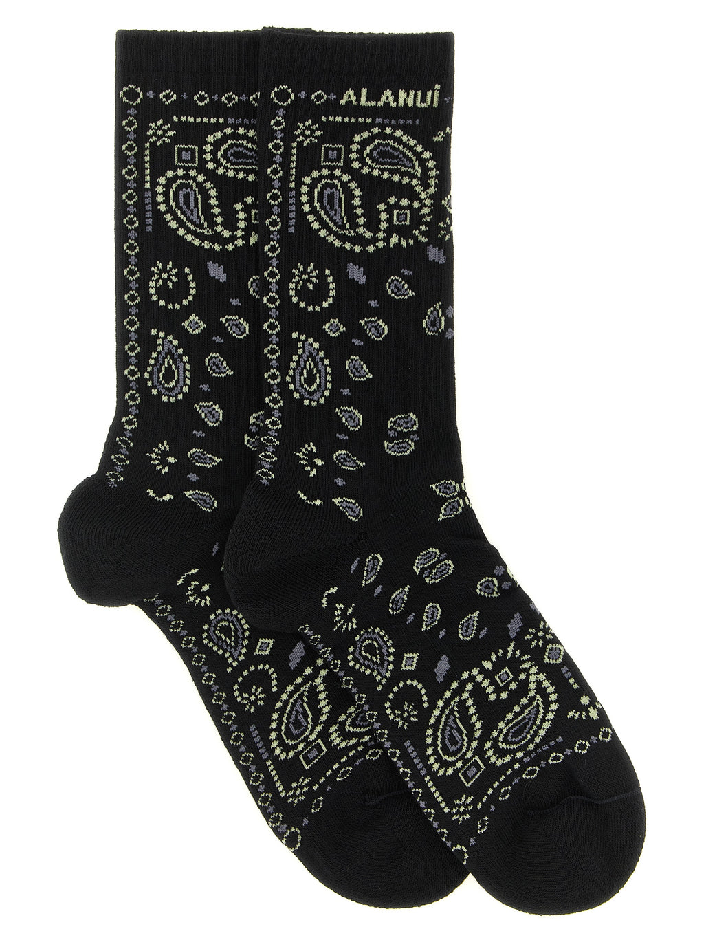 Alanui Black Cotton Socks
