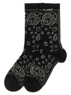 Alanui Black Cotton Socks