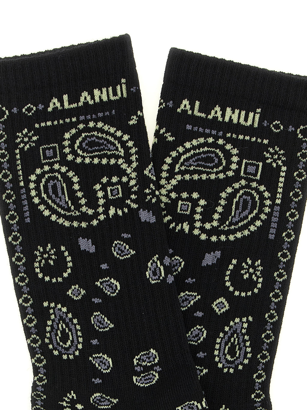Alanui Black Cotton Socks