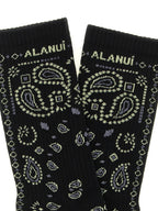 Alanui Black Cotton Socks