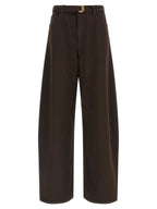 Twinset Brown Cotton High-Waisted Jean