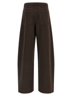 Twinset Brown Cotton High-Waisted Jean