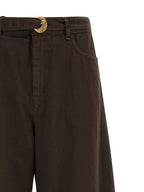 Twinset Brown Cotton High-Waisted Jean