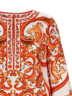 Dolce & Gabbana Orange Silk Short Dress