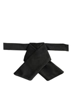 Dolce & Gabbana Men Black 100% SIlk Adjustable Neck Papillon Bow Tie