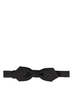 Dolce & Gabbana Men Black 100% Silk Adjustable Neck Papillon Bow Tie
