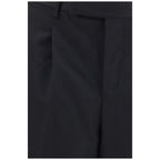 PT Torino Black Wool Oves Aries Casual Pants