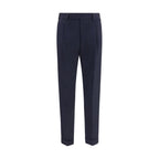 PT Torino Blue Wool Oves Aries Casual Pants