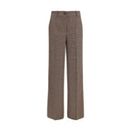 P.A.R.O.S.H. Brown Wool Oves Aries Casual Pants