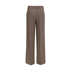 P.A.R.O.S.H. Brown Wool Oves Aries Casual Pants