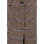 P.A.R.O.S.H. Brown Wool Oves Aries Casual Pants