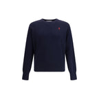 Ami Paris Blue Cotton Sweatshirt