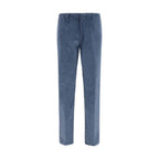 Etro Blue Cotton Casual Pants