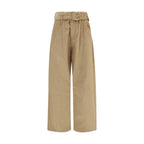 Darkpark Beige Cotton Casual Pants