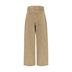 Darkpark Beige Cotton Casual Pants