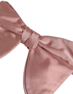 Dolce & Gabbana Men Pink 100% Silk Adjustable Neck Papillon Bow Tie
