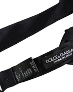Dolce & Gabbana Men Black 100% Silk Adjustable Neck Papillon Bow Tie