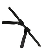 Dolce & Gabbana Men Black 100% SIlk Adjustable Neck Papillon Bow Tie