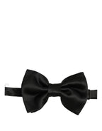 Dolce & Gabbana Men Black 100% Silk Adjustable Neck Papillon Bow Tie