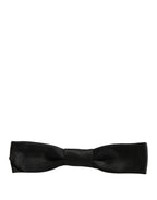 Dolce & Gabbana Men Black 100% SIlk Adjustable Neck Papillon Bow Tie