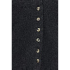 Khaite Gray Cashmere Cardigan