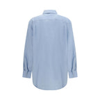 Alemais Blue Linen Pattern Shirt