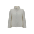 Gongdid Design White Polyester Full-Length Jacket