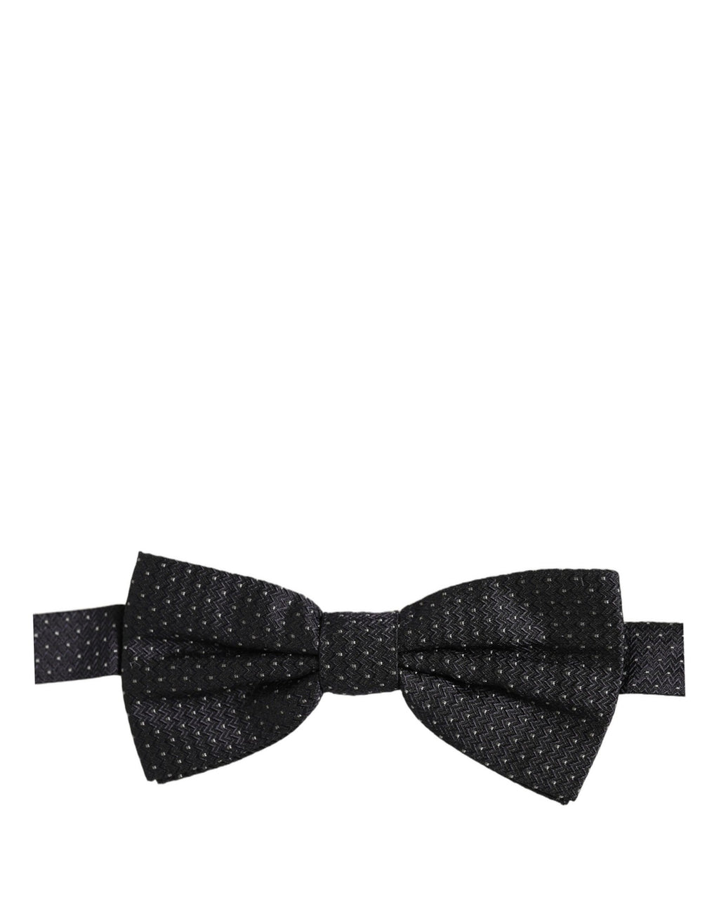Dolce & Gabbana Black White Polka Dot Adjustable Neck Papillon Bow Tie