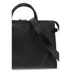 Valentino Garavani Black Calf Leather Bos Taurus Shoulder Bag