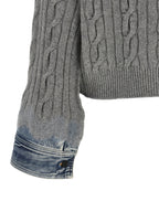 Haikure Gray Cotton Cardigan