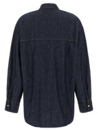 Khaite Blue Cotton Blouse