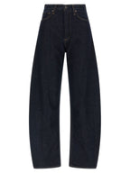 Agolde Blue Cotton High-Waisted Jean