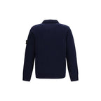 Stone Island Blue Cotton Cardigan