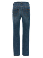 Brunello Cucinelli Blue Cotton Straight-Leg Jeans