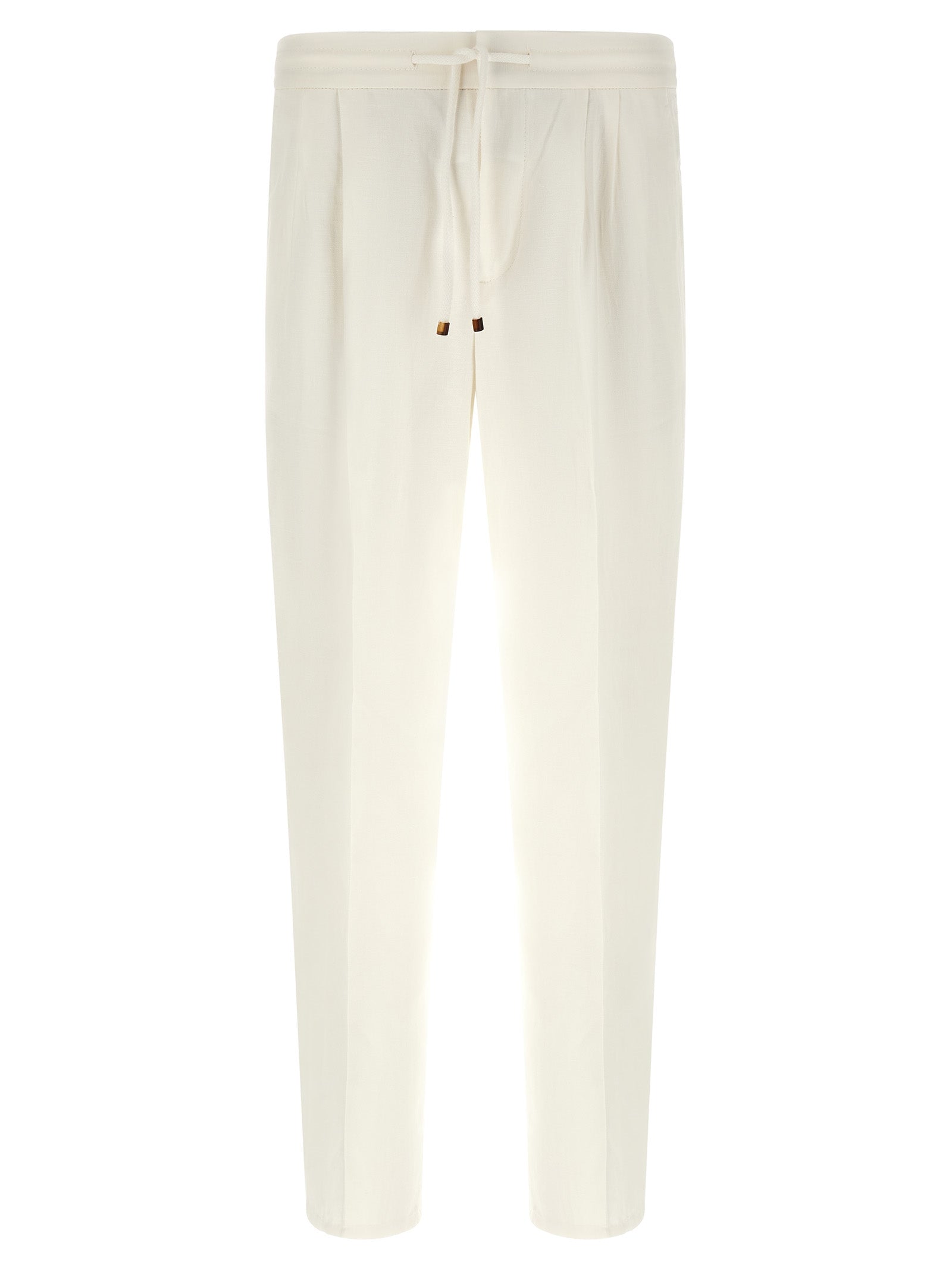 Brunello Cucinelli White Linen Casual Pants